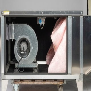 Koppens filterkast met glasvezel zakkenfilter